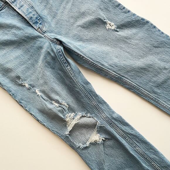 Abercrombie & Fitch The Dad High Rise Jean Light Destroy 26 - Picture 6 of 7